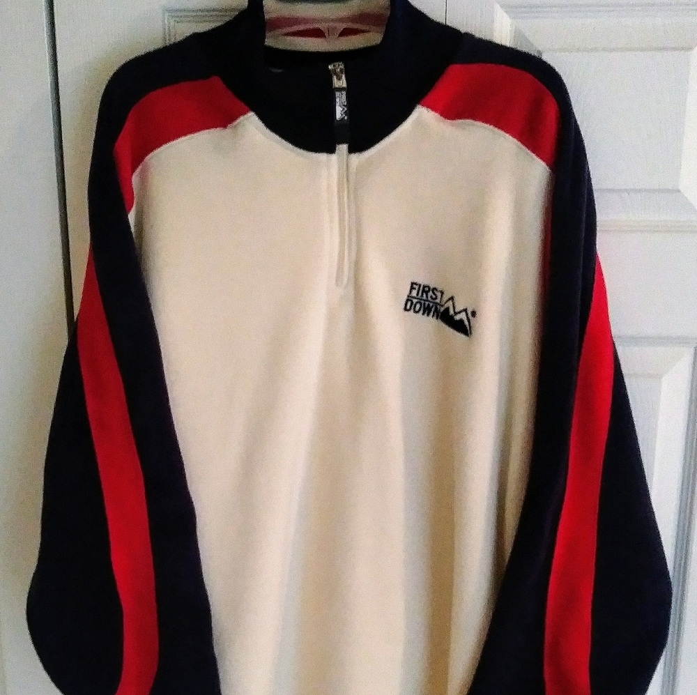 First Down Mens XL Fleece Jacket Pullover